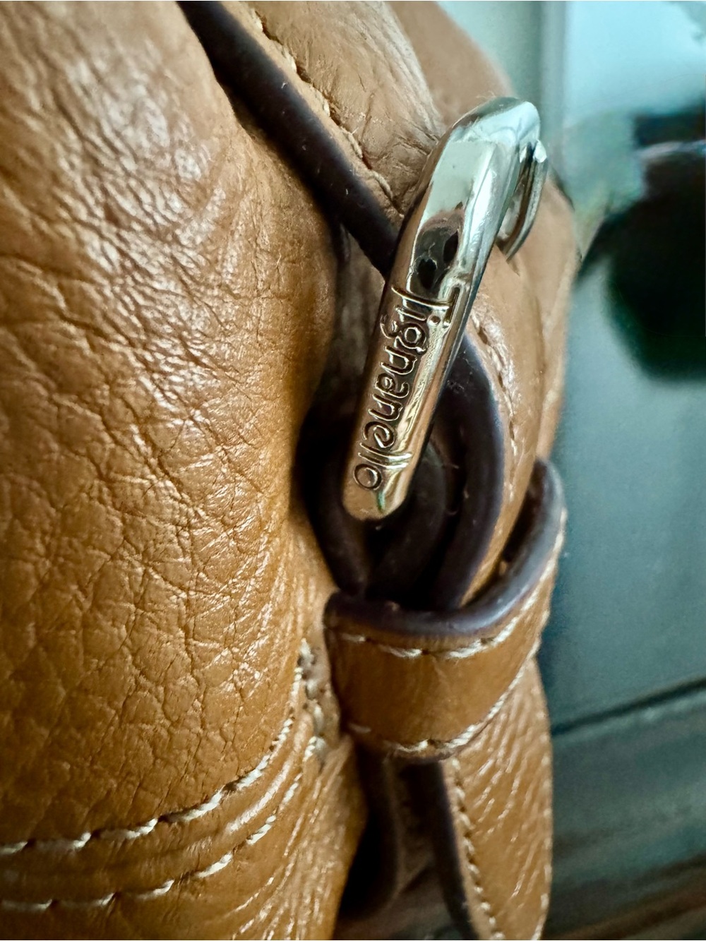 VINTAGE Y2K TIGNANELLO PEBBLED LEATHER BARREL SATCHEL Excellent - Picture 6 of 7